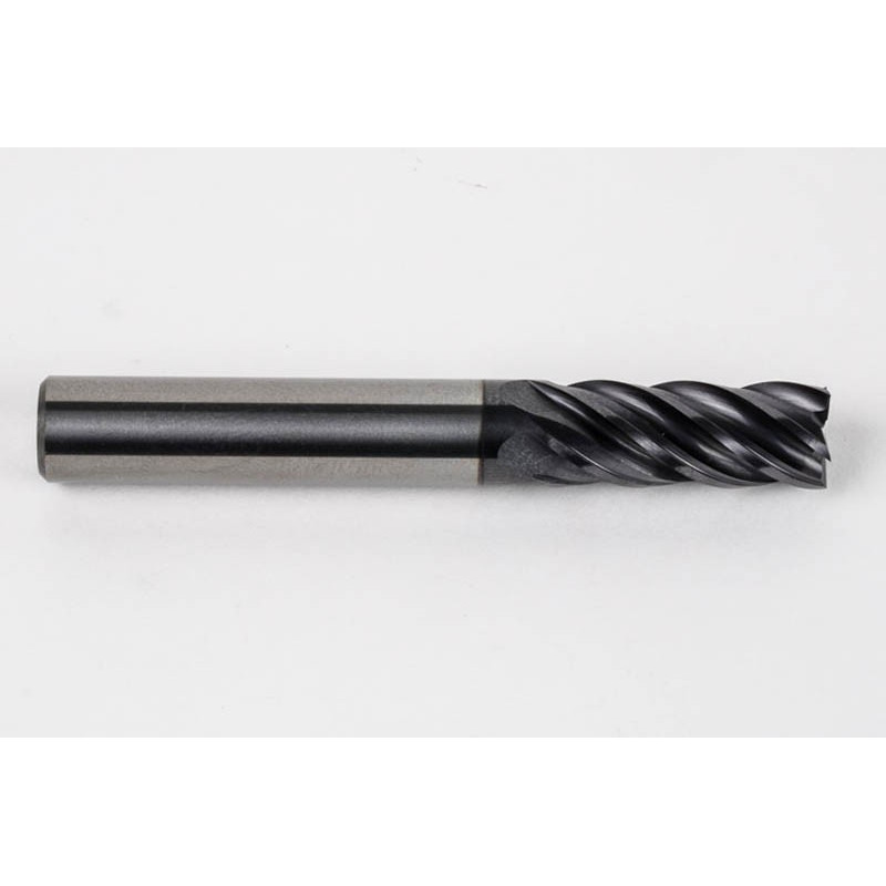 Твердосплавна кінцева фреза діаметром 10 мм, 5-зуба, з покриттям AlTiN, гладкий хвостовик 10 мм x 25 мм LOC, квадратний профіль, HTM