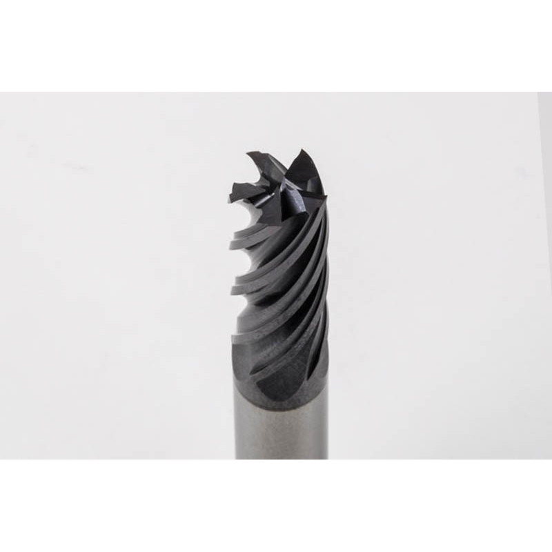 Твердосплавна кінцева фреза діаметром 10 мм, 5-зуба, з покриттям AlTiN, гладкий хвостовик 10 мм x 25 мм LOC, квадратний профіль, HTM