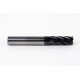 10mm Dia. Carbide End Mill, 5 Flute, AlTiN Coated, 10mm Smooth Shank x 25mm LOC, 1mm Radius, HTM