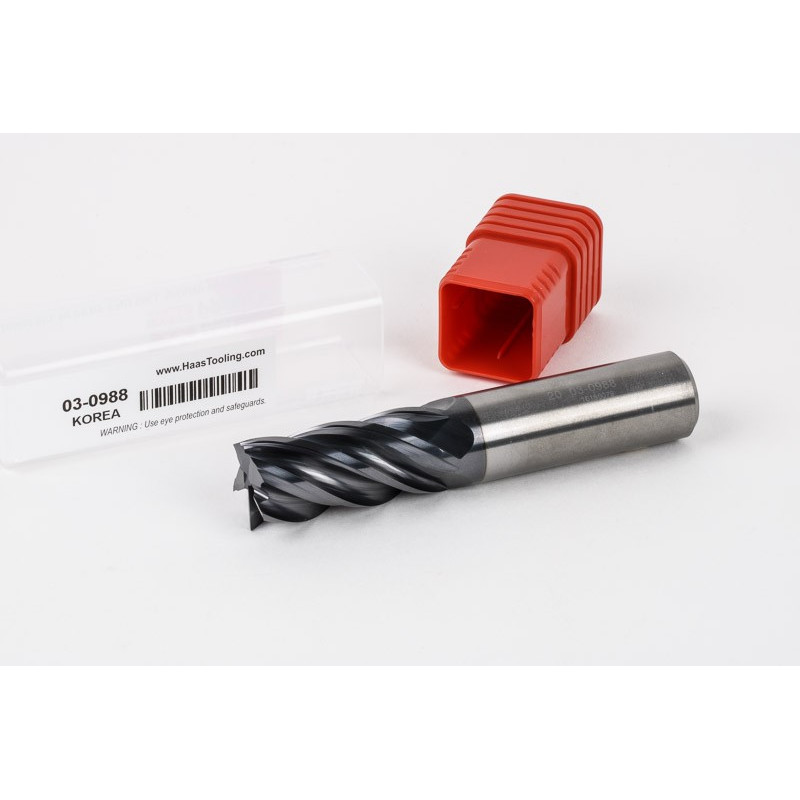 Твердосплавна кінцева фреза діаметром 20 мм, 5-зуба, покриття AlTiN, хвостовик Weldon 20 мм x 40 мм LOC, квадратний профіль, HTM