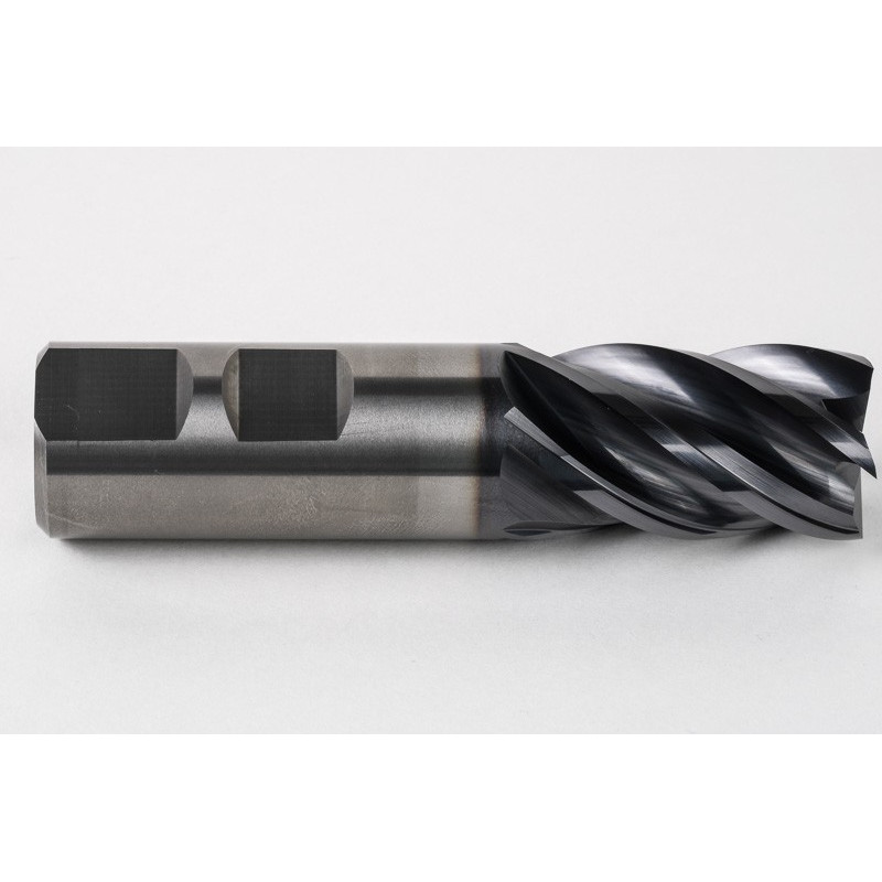 25mm Dia. Carbide End Mill, 5 Flute, AlTiN Coated, 25mm Weldon Shank x 40mm LOC, Square Profile, HTM