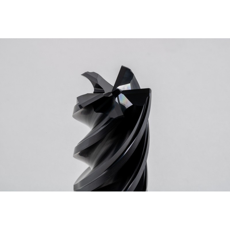 25mm Dia. Carbide End Mill, 5 Flute, AlTiN Coated, 25mm Weldon Shank x 40mm LOC, 1mm Radius, HTM