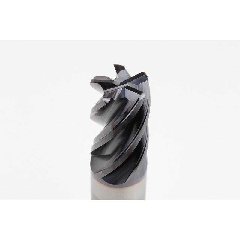 25mm Dia. Carbide End Mill, 5 Flute, AlTiN Coated, 25mm Weldon Shank x 40mm LOC, 2mm Radius, HTM