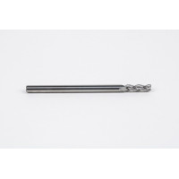 Твердосплавна кінцева фреза діаметром 3 мм, 3-зуба, без покриття, гладкий хвостовик 3 мм x 9 мм LOC, радіус 0,3 мм, HSAM2