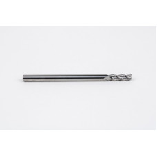 3mm Dia. Carbide End Mill, 3 Flute, Uncoated, 3mm Smooth Shank x 9mm LOC, 0.3mm Radius, HSAM2