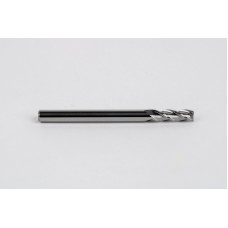 4mm Dia. Carbide End Mill, 3 Flute, Uncoated, 4mm Smooth Shank x 12mm LOC, Square Profile, HSAM2