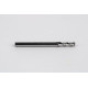 4mm Dia. Carbide End Mill, 3 Flute, Uncoated, 4mm Smooth Shank x 12mm LOC, Square Profile, HSAM2