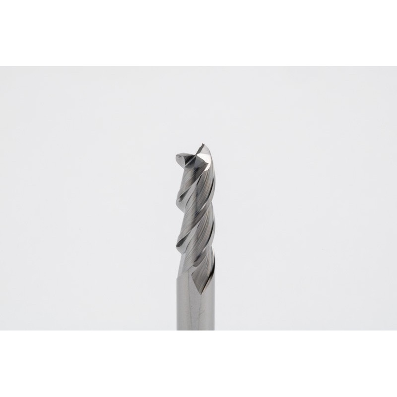 4mm Dia. Carbide End Mill, 3 Flute, Uncoated, 4mm Smooth Shank x 12mm LOC, Square Profile, HSAM2