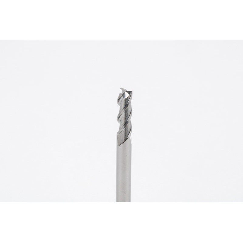 4mm Dia. Carbide End Mill, 3 Flute, Uncoated, 4mm Smooth Shank x 12mm LOC, 0.3mm Radius, HSAM2