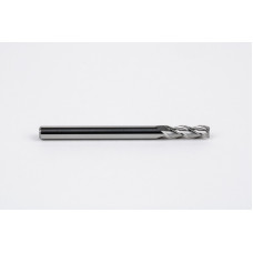 4mm Dia. Carbide End Mill, 3 Flute, Uncoated, 4mm Smooth Shank x 12mm LOC, 0.5mm Radius, HSAM2