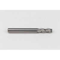 6mm Dia. Carbide End Mill, 3 Flute, Uncoated, 6mm Smooth Shank x 15mm LOC, Square Profile, HSAM2