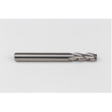 6mm Dia. Carbide End Mill, 3 Flute, Uncoated, 6mm Smooth Shank x 15mm LOC, Square Profile, HSAM2