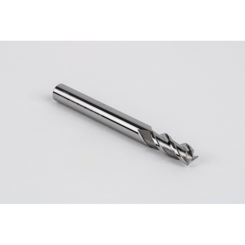 6mm Dia. Carbide End Mill, 3 Flute, Uncoated, 6mm Smooth Shank x 15mm LOC, 0.5mm Radius, HSAM2