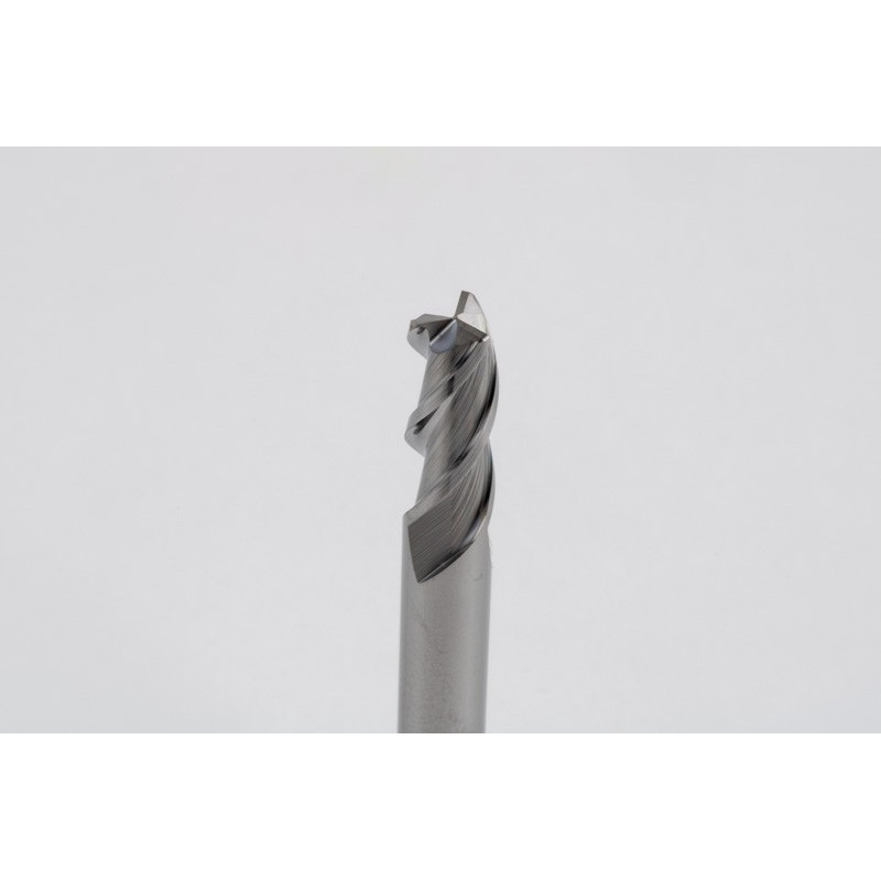 6mm Dia. Carbide End Mill, 3 Flute, Uncoated, 6mm Smooth Shank x 15mm LOC, 0.5mm Radius, HSAM2