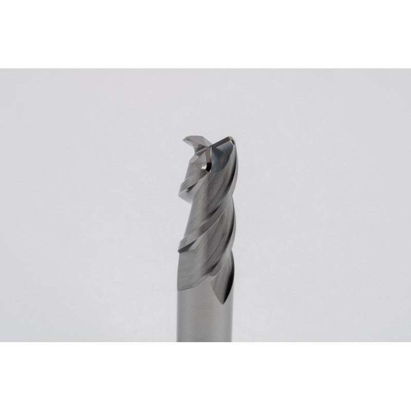8mm Dia. Carbide End Mill, 3 Flute, Uncoated, 8mm Smooth Shank x 20mm LOC, 1mm Radius, HSAM2