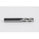 10mm Dia. Carbide End Mill, 3 Flute, Uncoated, 10mm Smooth Shank x 25mm LOC, 0.5mm Radius, HSAM2