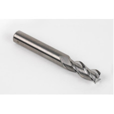 Твердосплавна кінцева фреза діаметром 12 мм, 3-зуба, без покриття, гладкий хвостовик 12 мм x 30 мм LOC, квадратний профіль, HSAM2