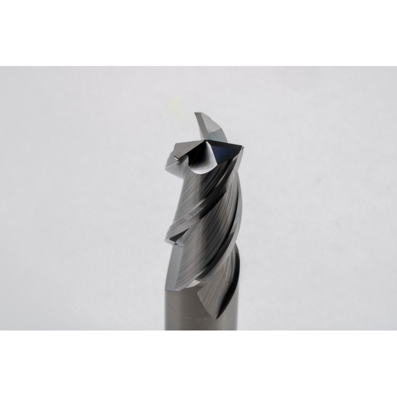 14mm Dia. Carbide End Mill, 3 Flute, Uncoated, 14mm Smooth Shank x 30mm LOC, 0.5mm Radius, HSAM2