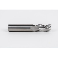 16mm Dia. Carbide End Mill, 3 Flute, Uncoated, 16mm Smooth Shank x 32mm LOC, 0.5mm Radius, HSAM2