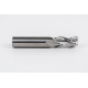 16mm Dia. Carbide End Mill, 3 Flute, Uncoated, 16mm Smooth Shank x 32mm LOC, 0.5mm Radius, HSAM2