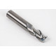 16mm Dia. Carbide End Mill, 3 Flute, Uncoated, 16mm Smooth Shank x 32mm LOC, 1mm Radius, HSAM2