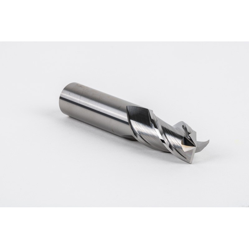 18mm Dia. Carbide End Mill, 3 Flute, Uncoated, 18mm Smooth Shank x 32mm LOC, 0.5mm Radius, HSAM2