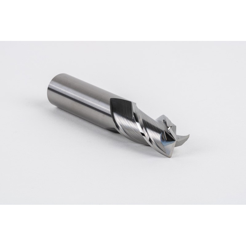 18mm Dia. Carbide End Mill, 3 Flute, Uncoated, 18mm Smooth Shank x 32mm LOC, 1mm Radius, HSAM2