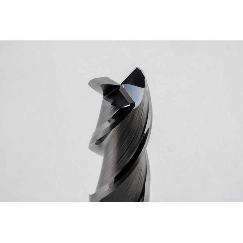 20mm Dia. Carbide End Mill, 3 Flute, Uncoated, 20mm Smooth Shank x 40mm LOC, 1mm Radius, HSAM2