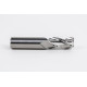 20mm Dia. Carbide End Mill, 3 Flute, Uncoated, 20mm Smooth Shank x 40mm LOC, 2mm Radius, HSAM2