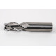 20mm Dia. Carbide End Mill, 3 Flute, Uncoated, 20mm Smooth Shank x 40mm LOC, 3mm Radius, HSAM2