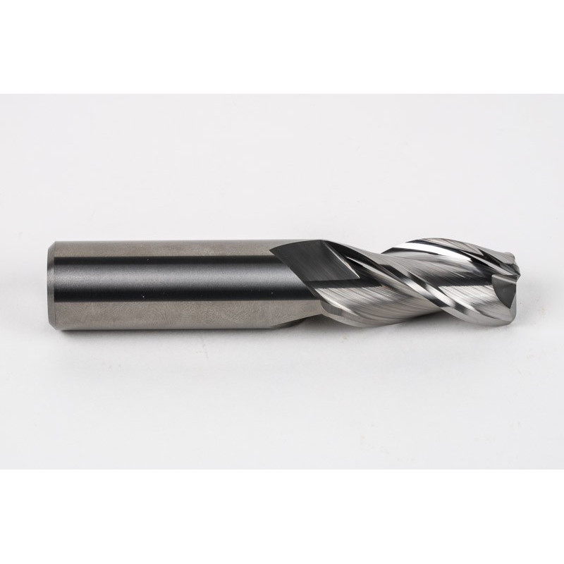 20mm Dia. Carbide End Mill, 3 Flute, Uncoated, 20mm Smooth Shank x 40mm LOC, 3mm Radius, HSAM2