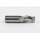 25mm Dia. Carbide End Mill, 3 Flute, Uncoated, 25mm Smooth Shank x 40mm LOC, 0.5mm Radius, HSAM2