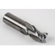 25mm Dia. Carbide End Mill, 3 Flute, Uncoated, 25mm Smooth Shank x 40mm LOC, 1mm Radius, HSAM2