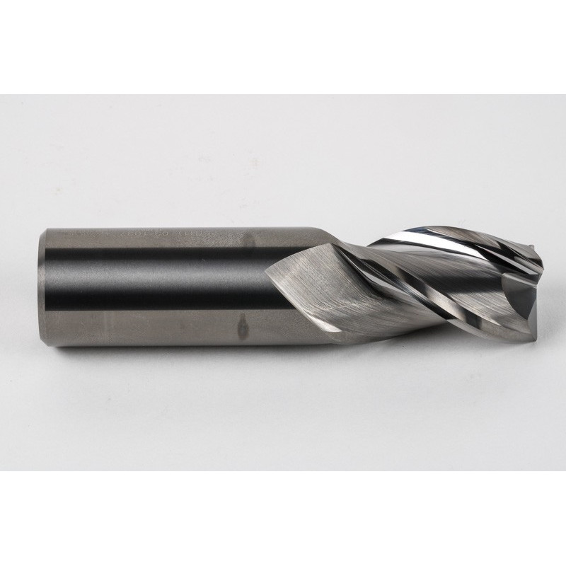 25mm Dia. Carbide End Mill, 3 Flute, Uncoated, 25mm Smooth Shank x 40mm LOC, 1mm Radius, HSAM2