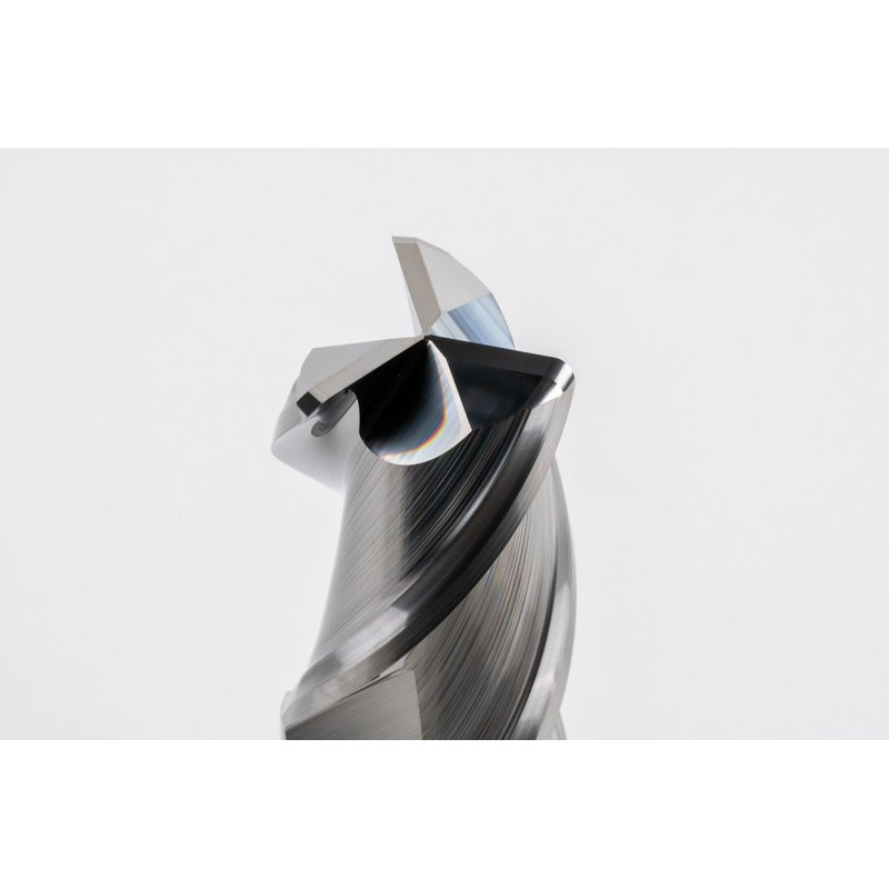 25mm Dia. Carbide End Mill, 3 Flute, Uncoated, 25mm Smooth Shank x 40mm LOC, 2mm Radius, HSAM2