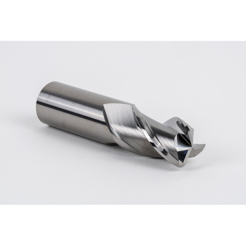 25mm Dia. Carbide End Mill, 3 Flute, Uncoated, 25mm Smooth Shank x 40mm LOC, 3mm Radius, HSAM2
