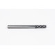 4mm Dia. Carbide End Mill, 4 Flute, Hyb. AlCrN Coated, 4mm Smooth Shank x 12mm LOC, 0.5mm Radius, HTPM