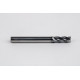 6mm Dia. Carbide End Mill, 4 Flute, Hyb. AlCrN Coated, 6mm Smooth Shank x 15mm LOC, 0.5mm Radius, HTPM
