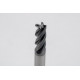 6mm Dia. Carbide End Mill, 4 Flute, Hyb. AlCrN Coated, 6mm Smooth Shank x 15mm LOC, 0.5mm Radius, HTPM