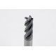 8mm Dia. Carbide End Mill, 4 Flute, Hyb. AlCrN Coated, 8mm Smooth Shank x 20mm LOC, 0.5mm Radius, HTPM