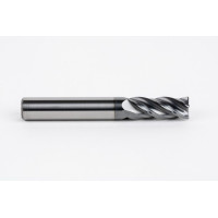 Твердосплавна кінцева фреза діаметром 10 мм, 4-зуба, гібридне покриття AlCrN, гладкий хвостовик 10 мм x 25 мм LOC, радіус 0,5 мм, HTPM