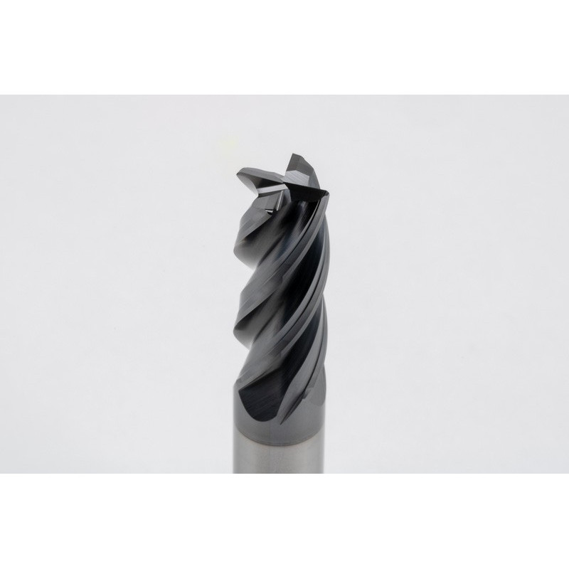 Твердосплавна кінцева фреза діаметром 10 мм, 4-зуба, гібридне покриття AlCrN, гладкий хвостовик 10 мм x 25 мм LOC, радіус 0,5 мм, HTPM