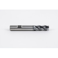 12mm Dia. Carbide End Mill, 4 Flute, Hyb. AlCrN Coated, 12mm Weldon Shank x 30mm LOC, 1mm Radius, HTPM