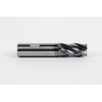 Твердосплавна кінцева фреза діаметром 18 мм, 4-зуба, гібридне покриття AlCrN, хвостовик Weldon 18 мм x 32 мм LOC, радіус 0,5 мм, HTPM