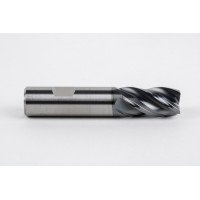 Твердосплавна кінцева фреза діаметром 18 мм, 4-зуба, гібридне покриття AlCrN, хвостовик Weldon 18 мм x 32 мм LOC, радіус 1 мм, HTPM