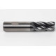 20mm Dia. Carbide End Mill, 4 Flute, Hyb. AlCrN Coated, 20mm Weldon Shank x 40mm LOC, 2mm Radius, HTPM