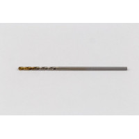 Кобальтовий свердло Ø 1 мм, кут вістря 135° x спіраль 30°, 2 канавки, покриття TiN - упаковка з 10 штук