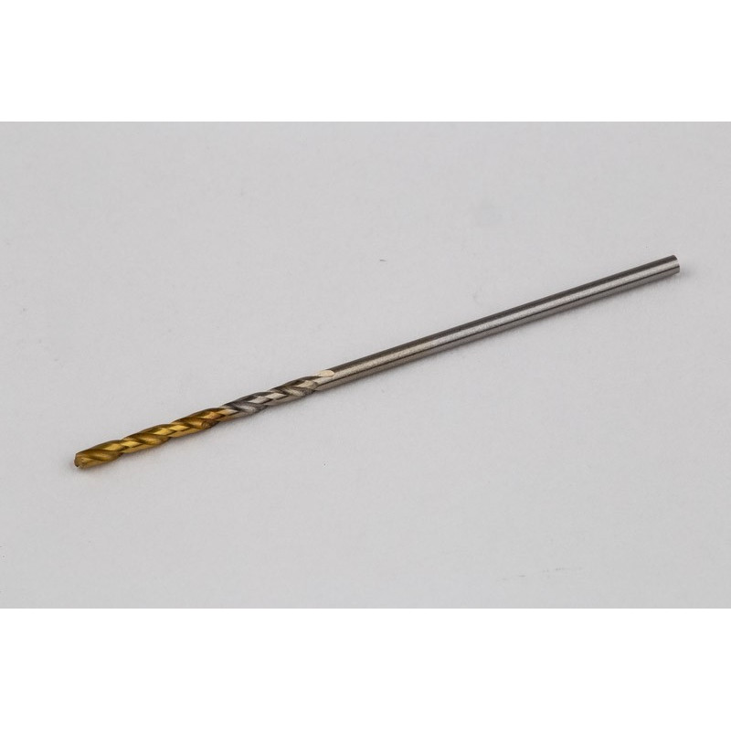 1.1mm Ø Cobalt Jobber Drill, 135° Point Angle x 30° Helix, 2 Flute, TiN Coated - Pack of 10