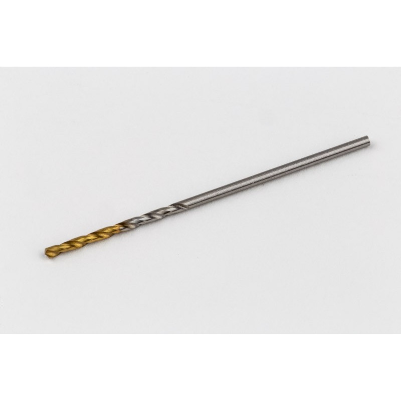 1.2mm Ø Cobalt Jobber Drill, 135° Point Angle x 30° Helix, 2 Flute, TiN Coated - Pack of 10