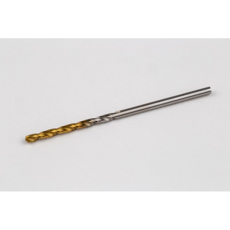 1.5mm Ø Cobalt Jobber Drill, 135° Point Angle x 30° Helix, 2 Flute, TiN Coated - Pack of 10